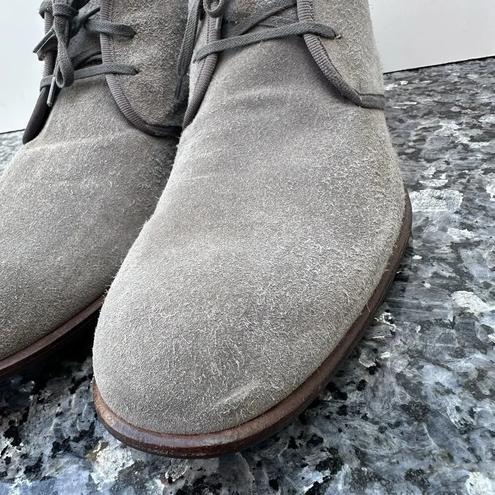 John Varvatos Star USA Men's Suede Chukka Boots Lace Up Ankle Shoes 10.5